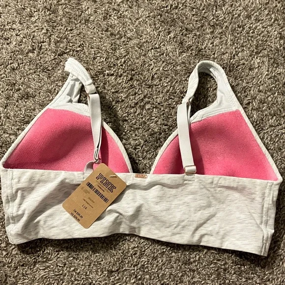 NWT PINK Victoria's Secret Wireless Bra size Large - Picture 2 of 8